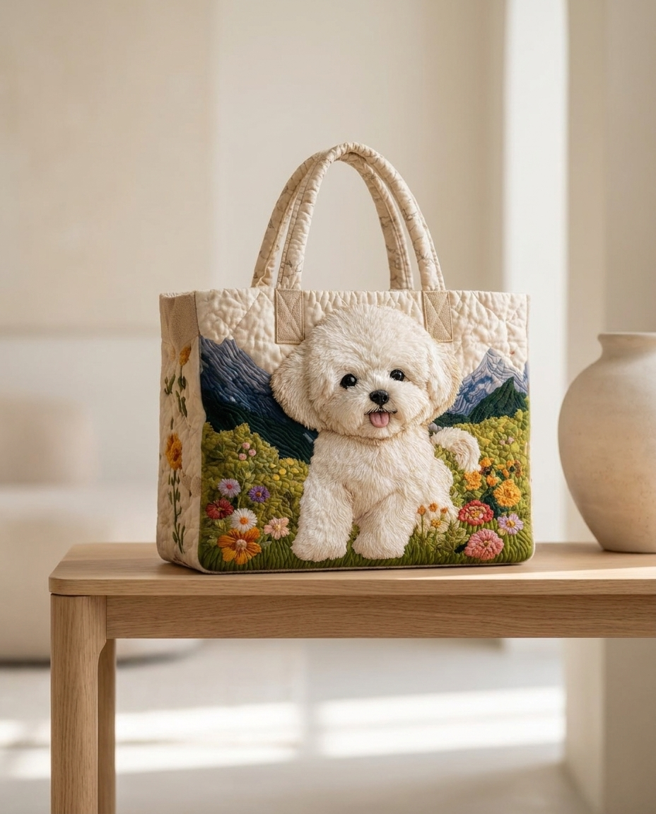 Sac fourre-tout matelassé - Chien Enchanté