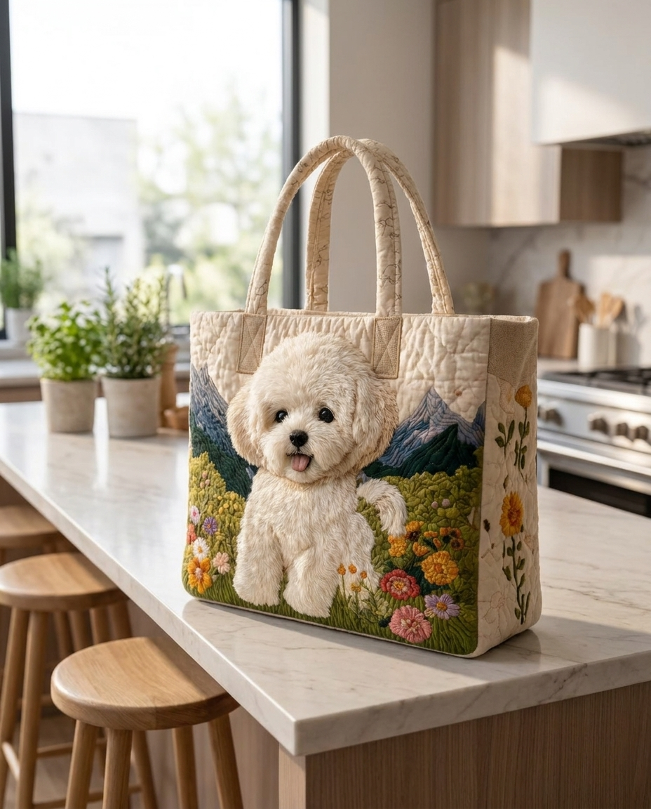 Sac fourre-tout matelassé - Chien Enchanté