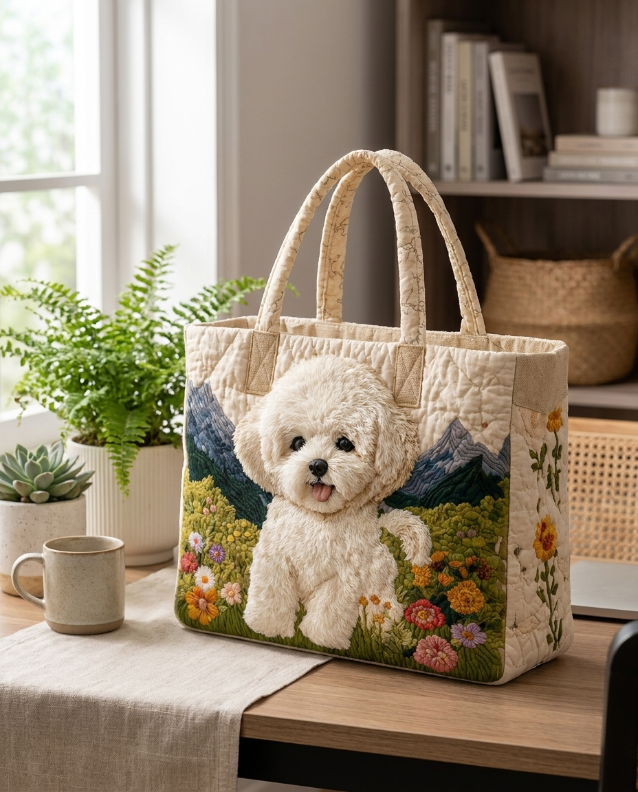 Sac fourre-tout matelassé - Chien Enchanté