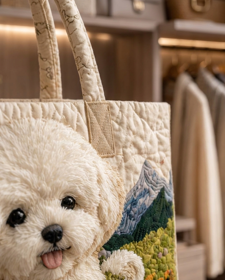 Sac fourre-tout matelassé - Chien Enchanté