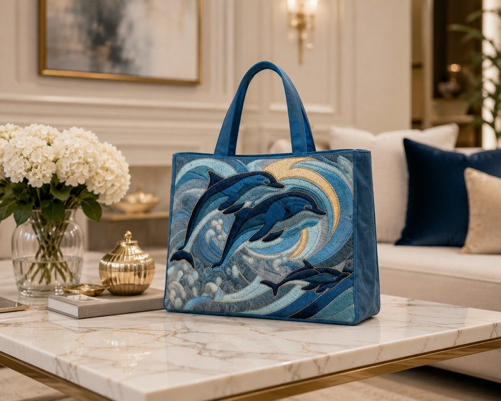 Sac fourre-tout matelassé - Dauphin de l'océan