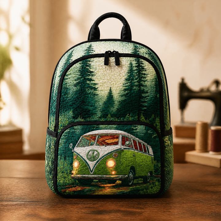 Sac à dos matelassé Vintage Camper