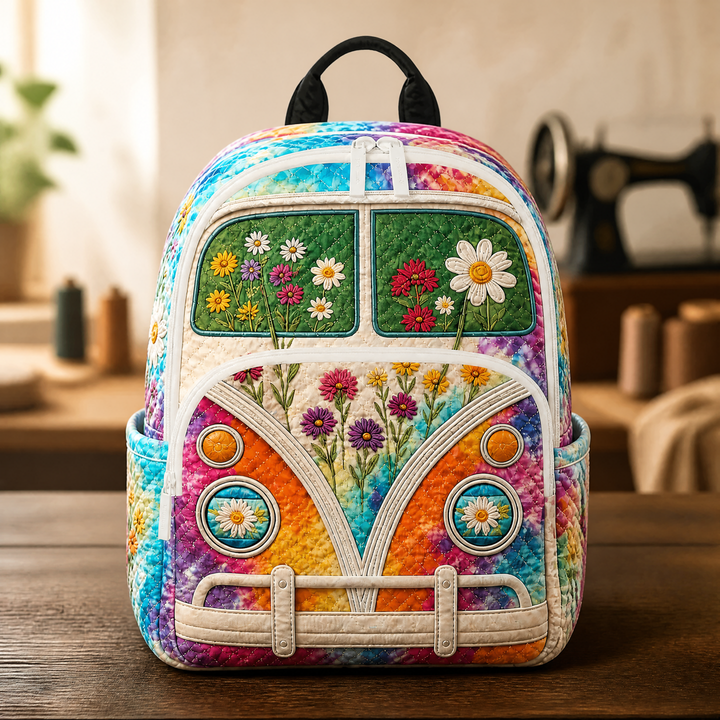 Sac à dos matelassé Hippie Camper Van