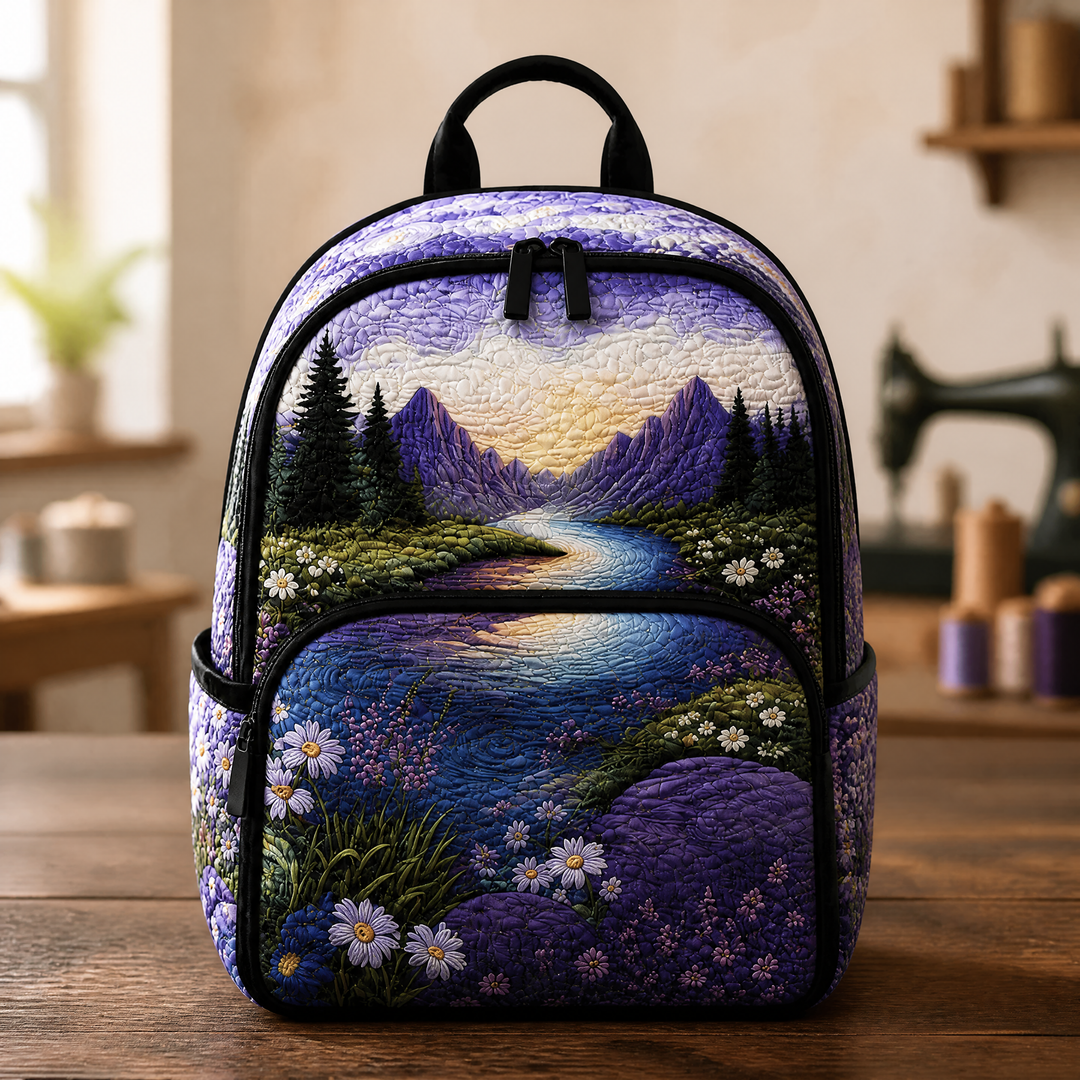 Sac à dos matelassé Lilac Mountain Bloom