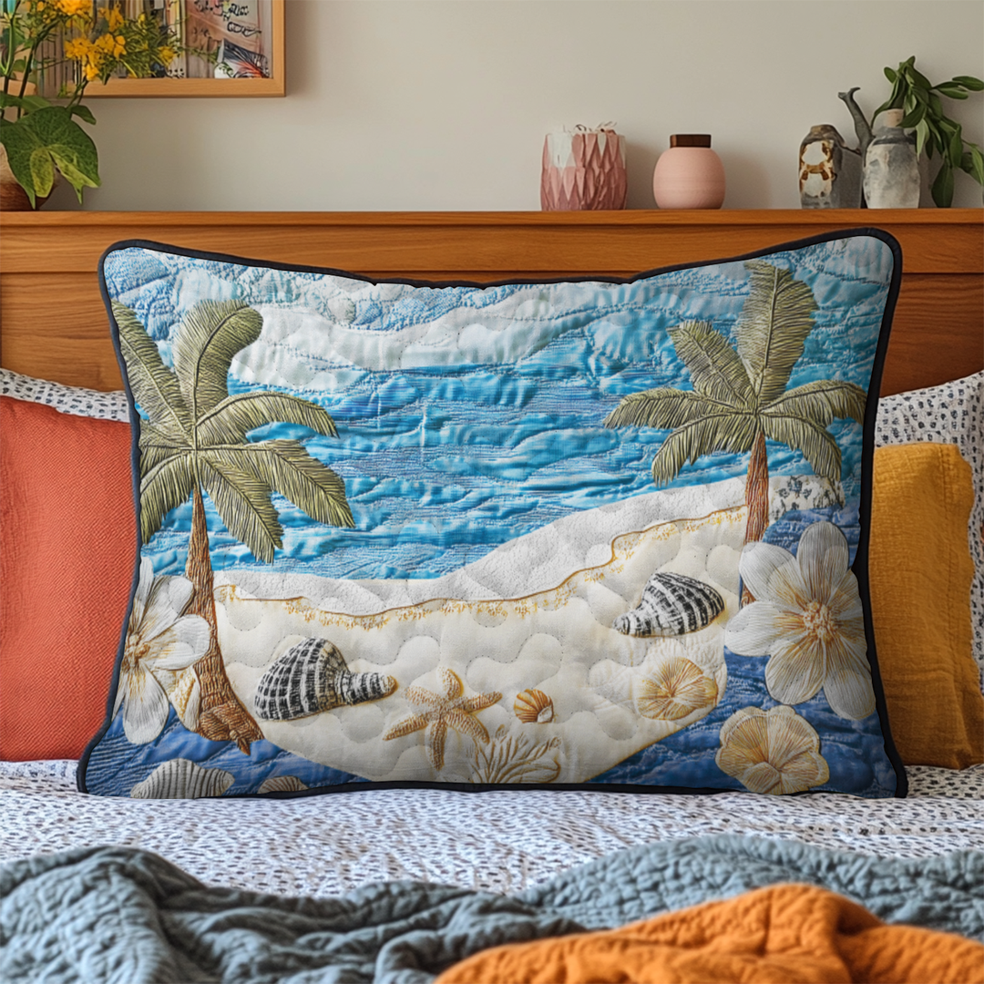 Housse de Coussin Matelassée Ocean Garden NCU0VL1756